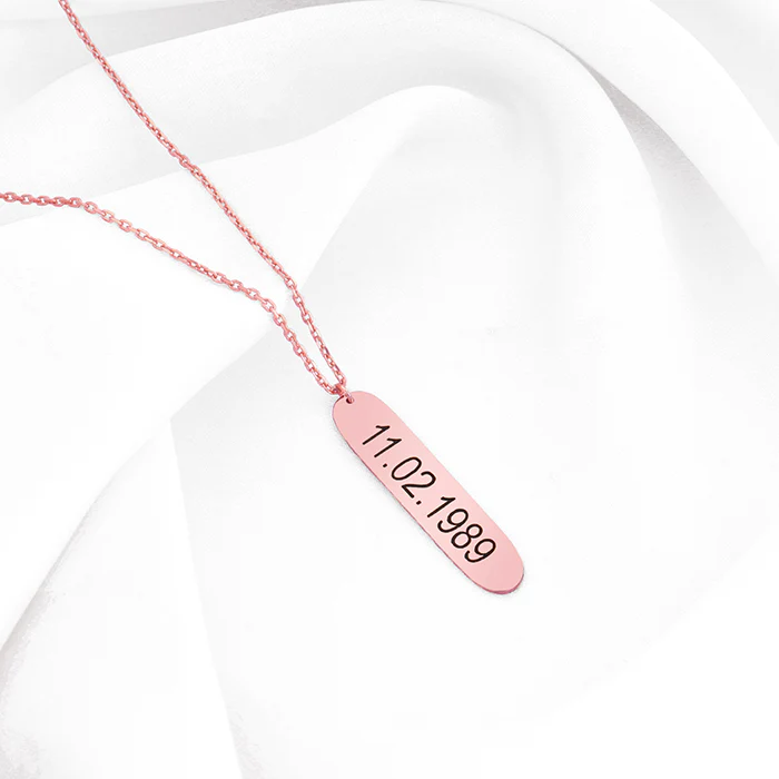 Personalised Rose Gold Charming Two Sided Necklace - Image 4