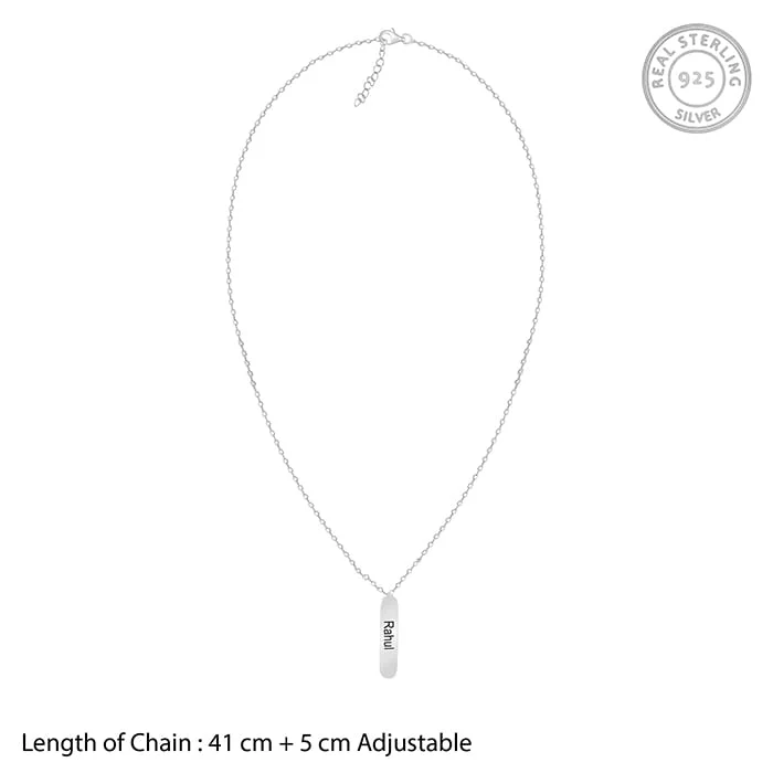 Personalised Silver Charming Two Sided Necklace - Image 7