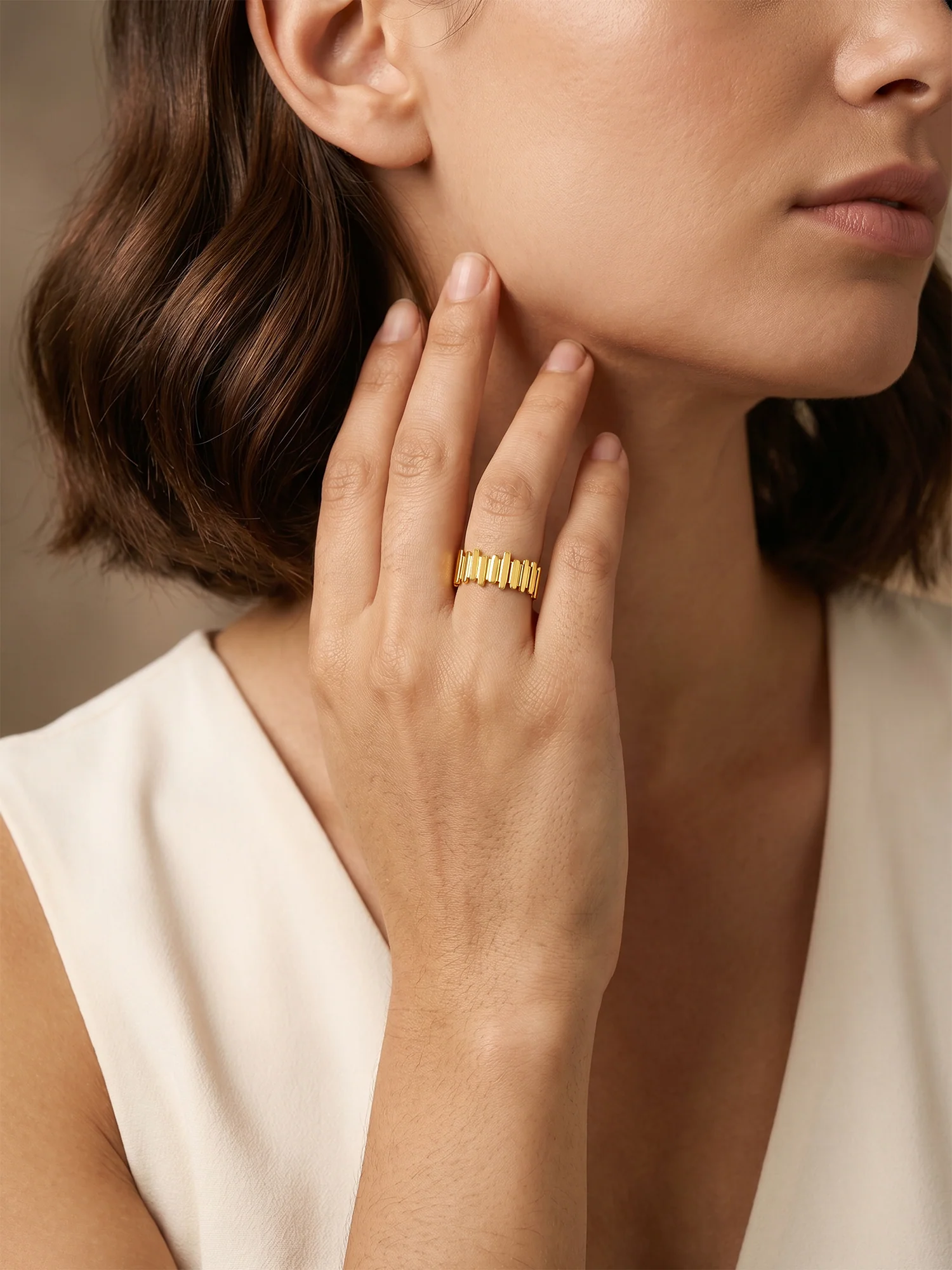 Picket Gold Plated Ring (Size 20) - Image 3