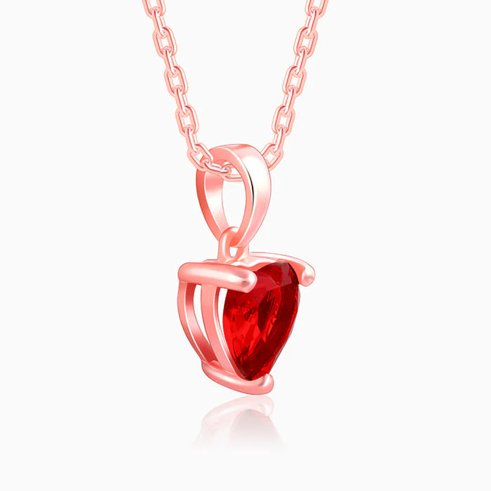 Rose Gold Loving in Red Pendant With Link Chain - Image 4