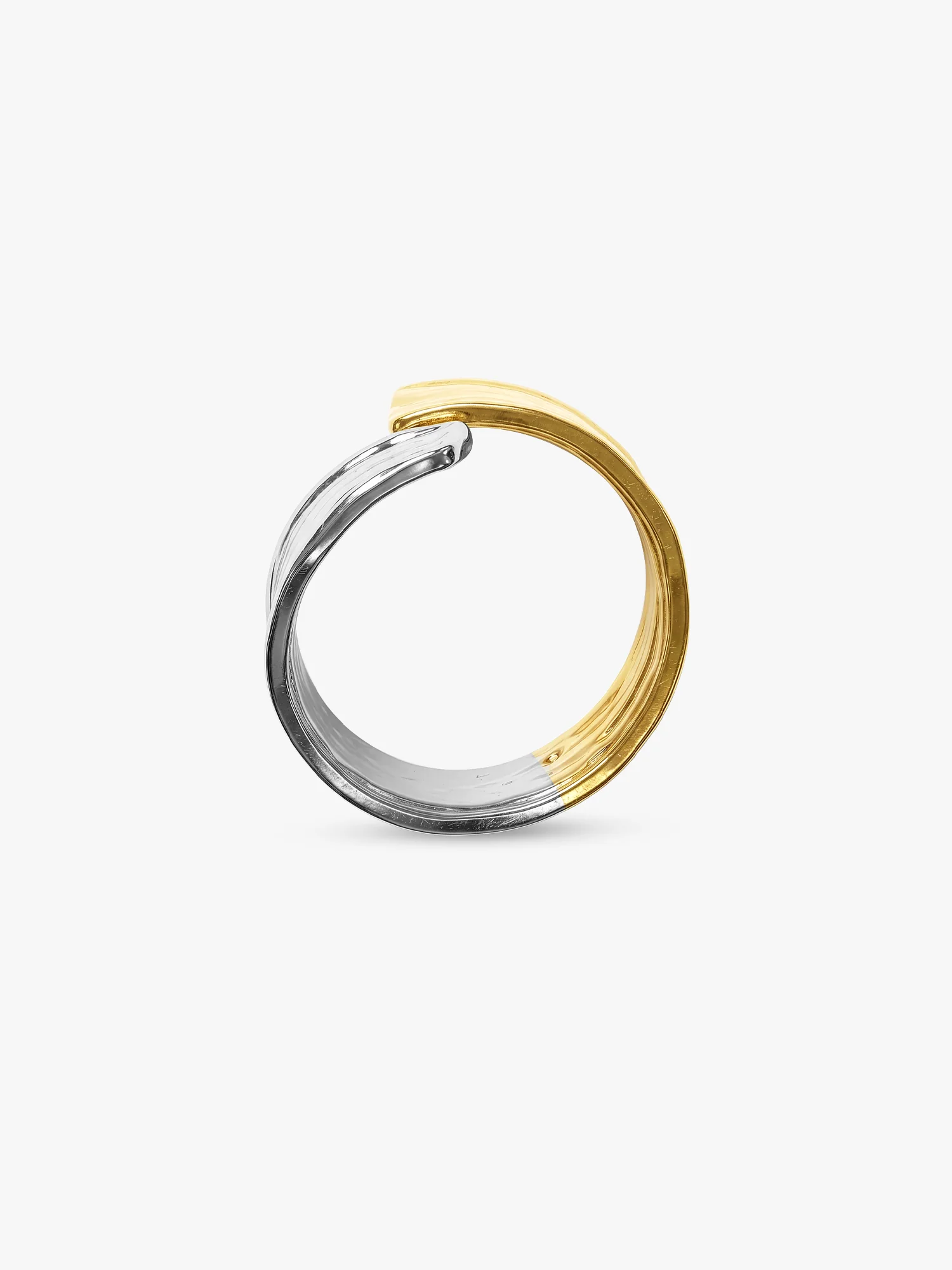 Raw Edge Dual Tone Ring (Size 17) - Image 5