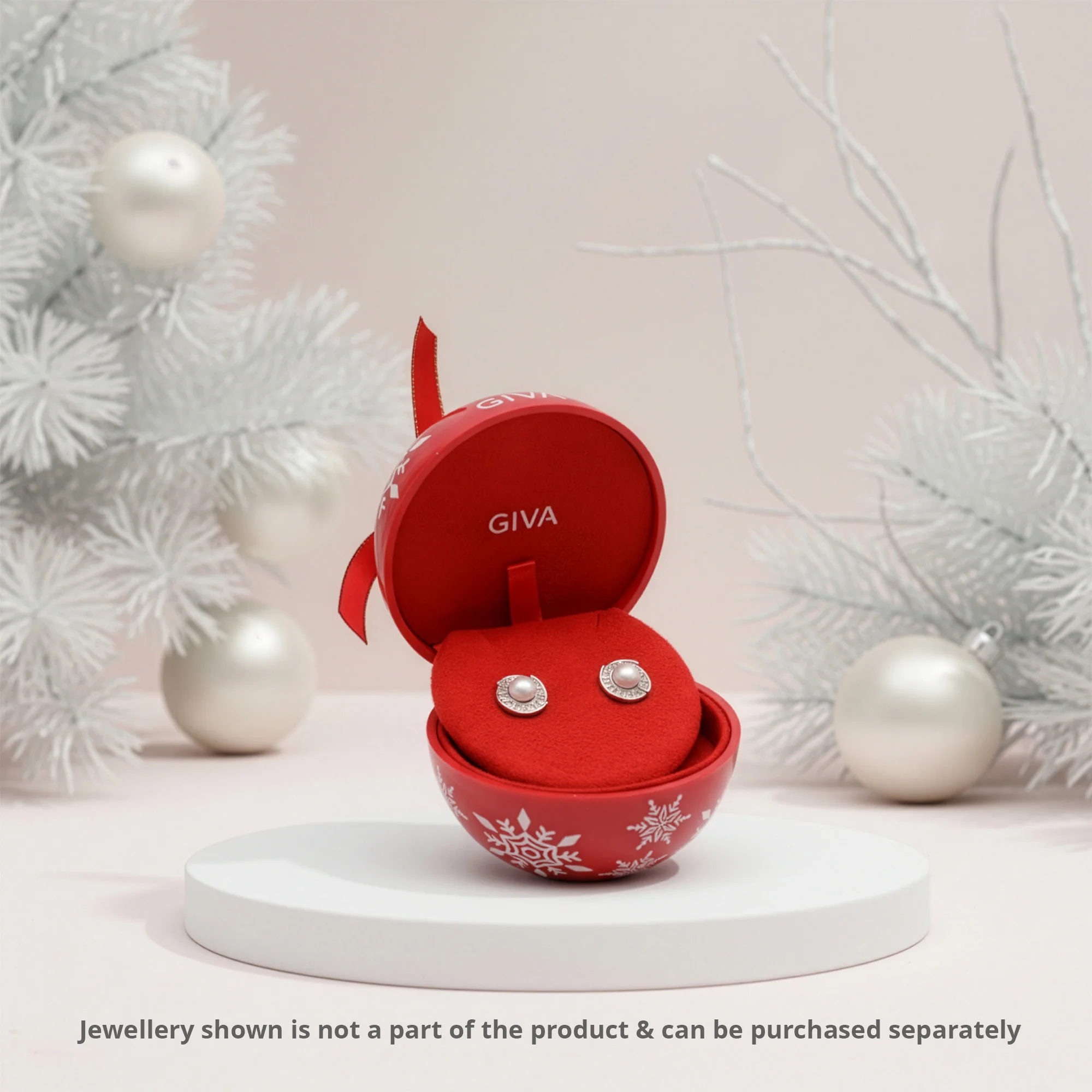 Red Bauble Gift Box for Pendant/Earrings (box only)