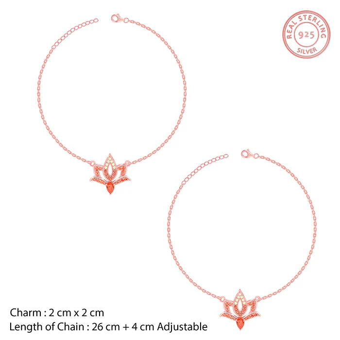 Rose Gold Adishakti Anklet - Image 4
