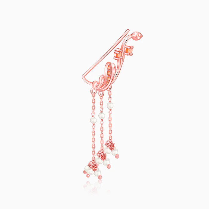Rose Gold Admiring Climber Earrings - Image 4