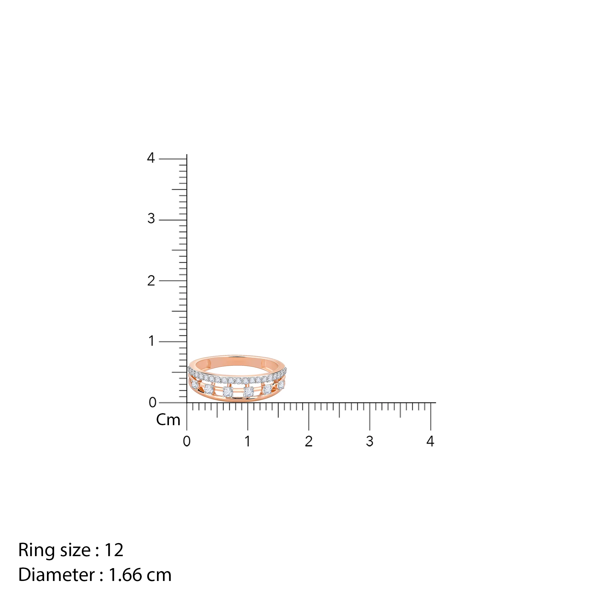 Rose Gold Amicable Diamond Ring - Image 6