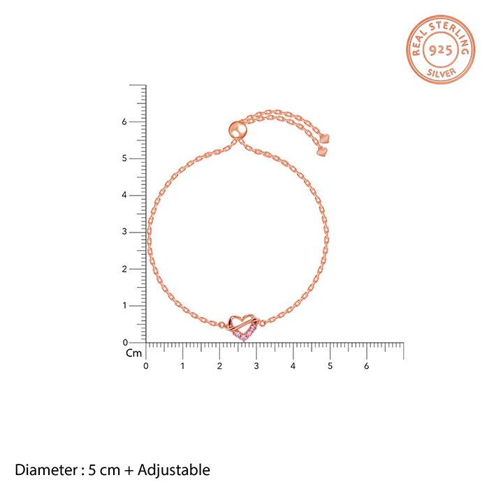 Rose Gold Amora Drop Bracelet - Image 4