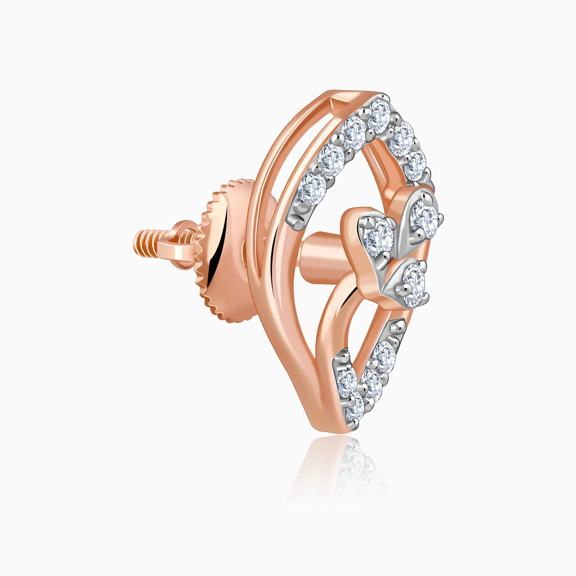 Rose Gold Aurora Gleam Lab Grown Diamond Studs - Image 4