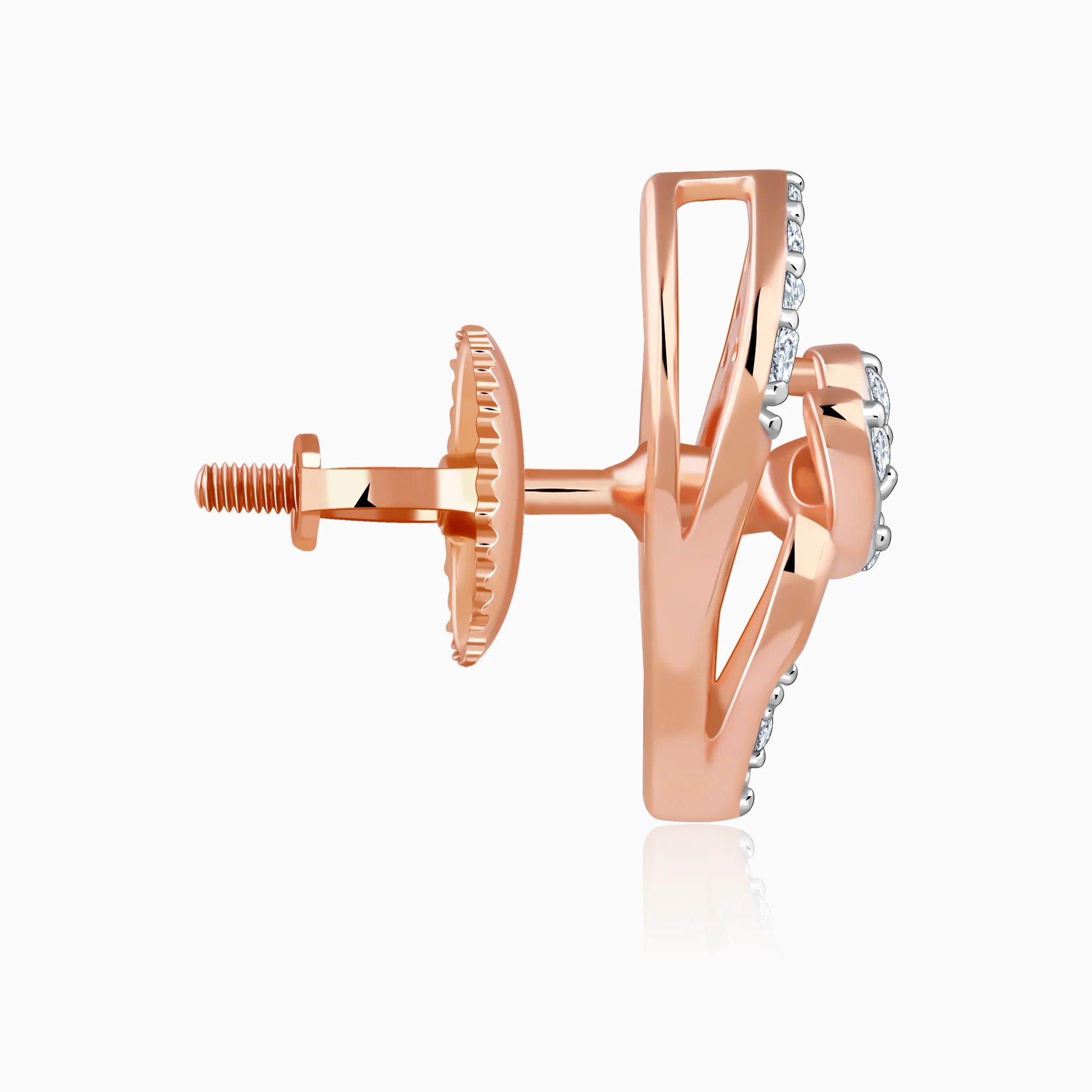 Rose Gold Aurora Gleam Lab Grown Diamond Studs - Image 5