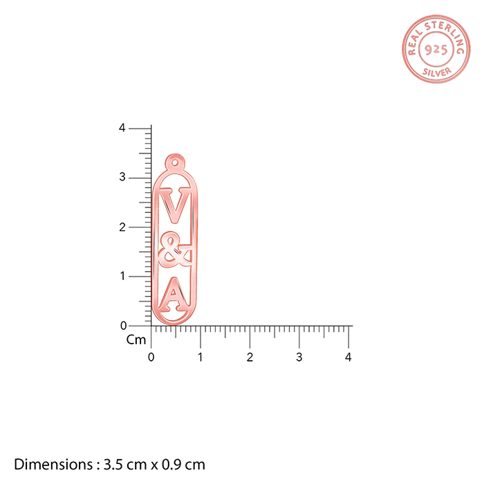 Rose Gold Bar Initial Personalised Pendant For Him - Image 4