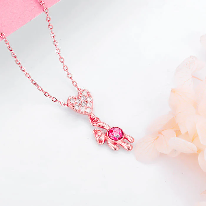 Rose Gold Beary Love Necklace - Image 2