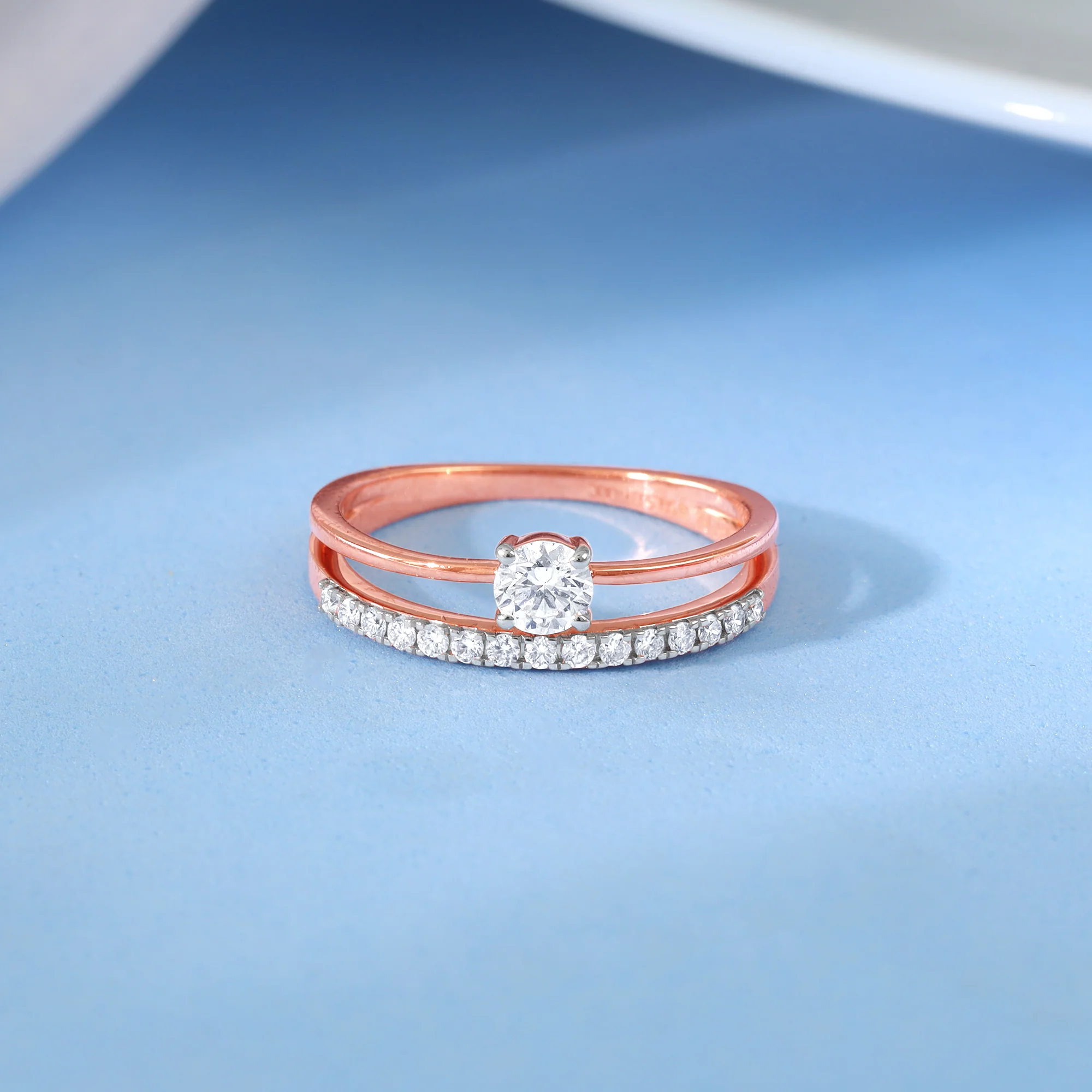 Rose Gold Begin Forever Solitaire Lab Grown Diamond Ring - Image 2
