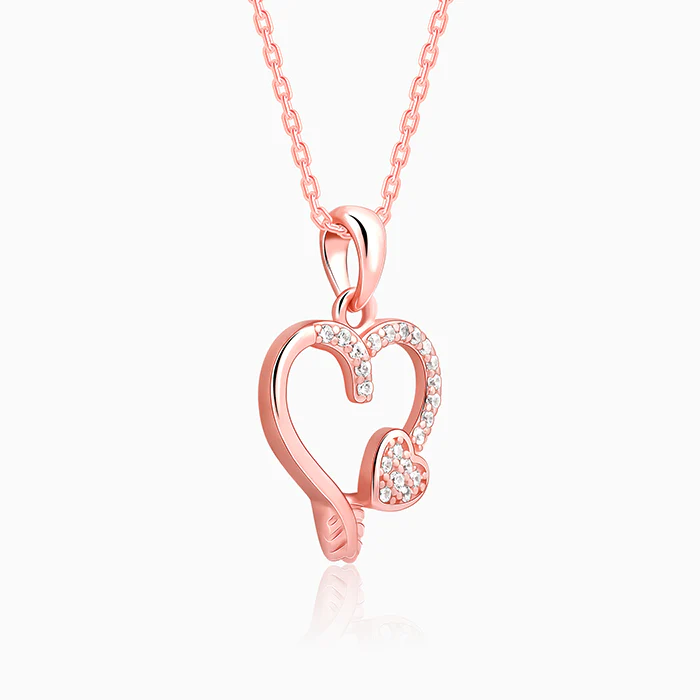 Rose Gold Best Love Pendant With Link Chain - Image 4