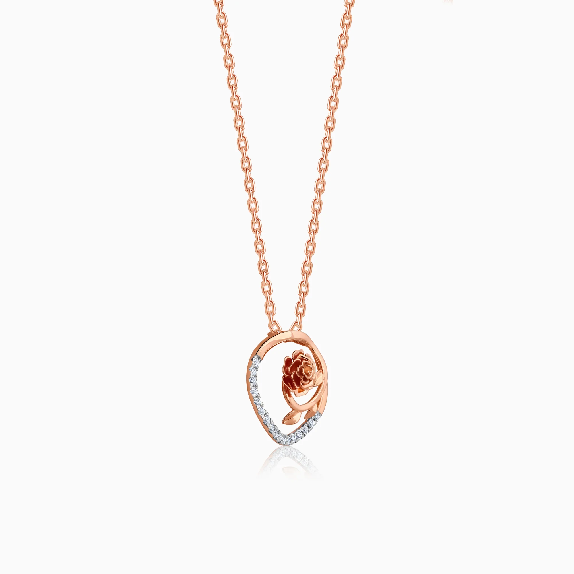 Rose Gold Blissful Shine Diamond Pendant - Image 4