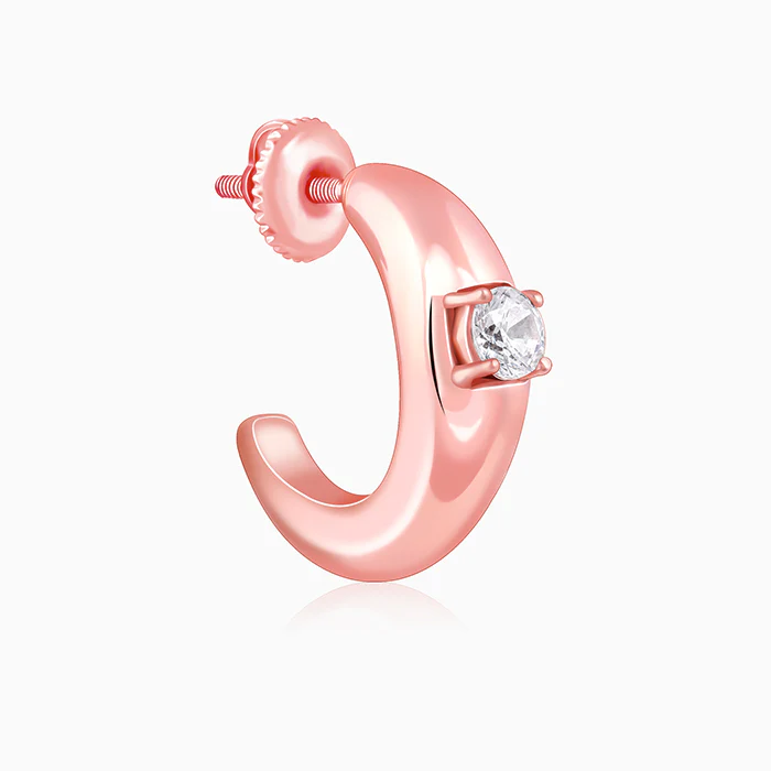 Rose Gold Blush Affair J Stud Earrings - Image 4