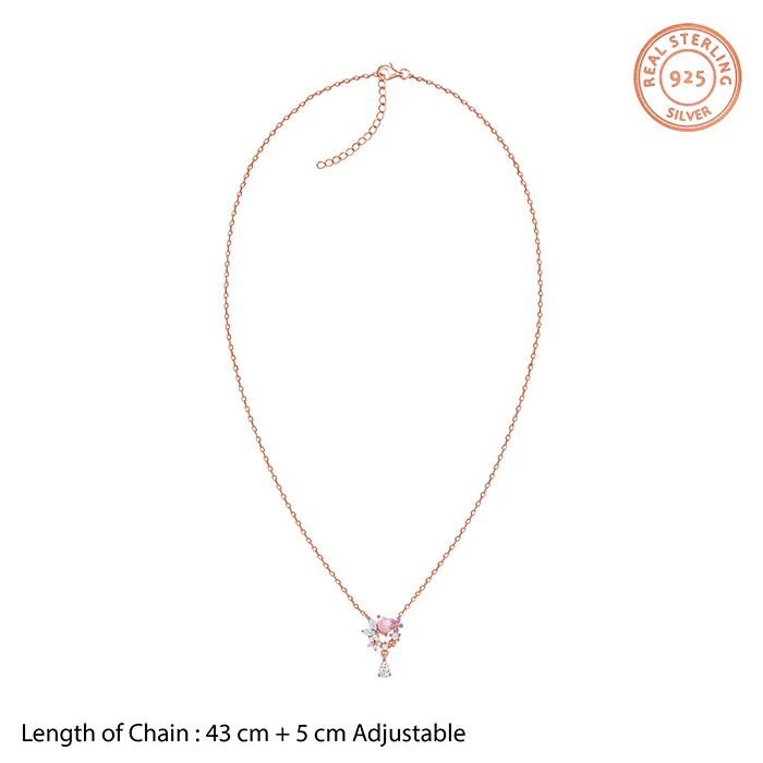 Rose Gold Blushing Blooms Necklace - Image 5
