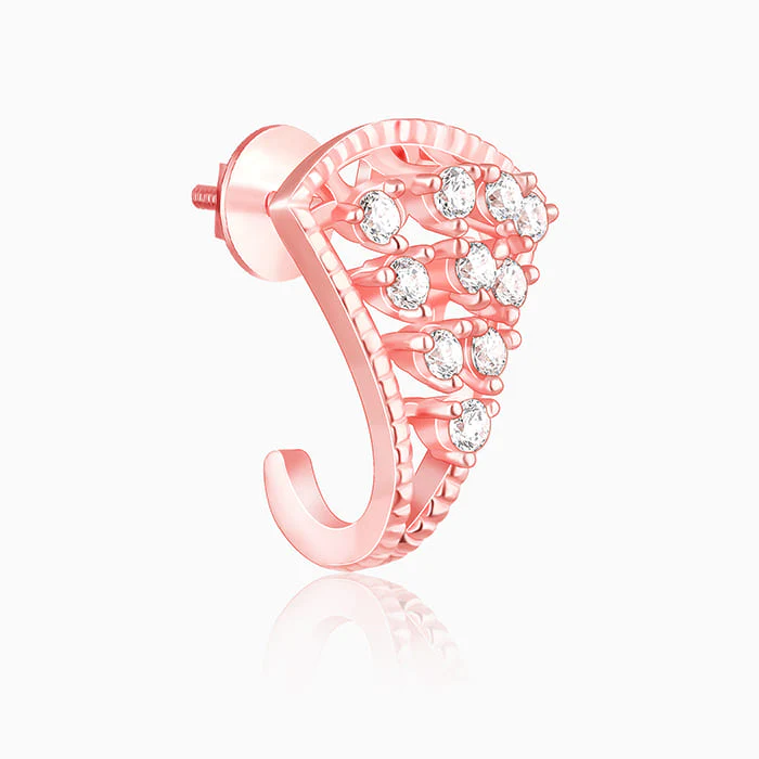 Rose Gold Blushing Glamour Loop Earrings - Image 4