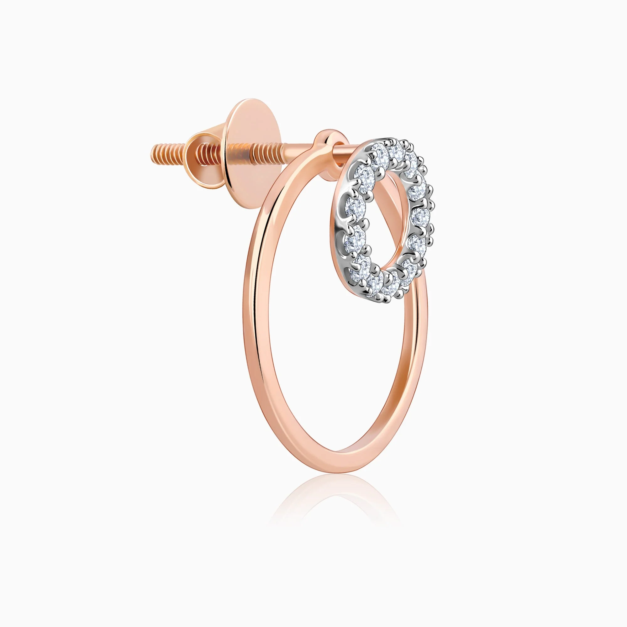 Rose Gold Bold & Bae Convertible Diamond Earrings - Image 7