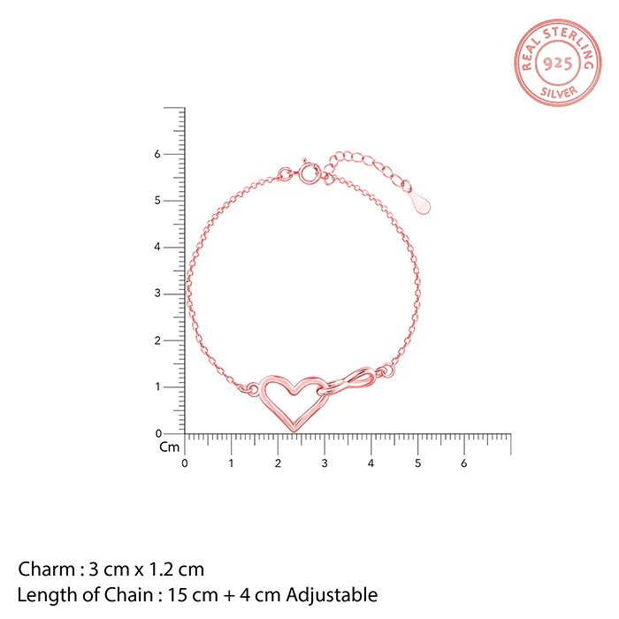 Rose Gold Bold Love Bracelet - Image 4