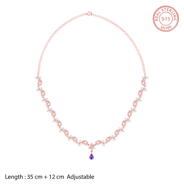 Rose Gold Bridal Celebration Necklace - Image 4
