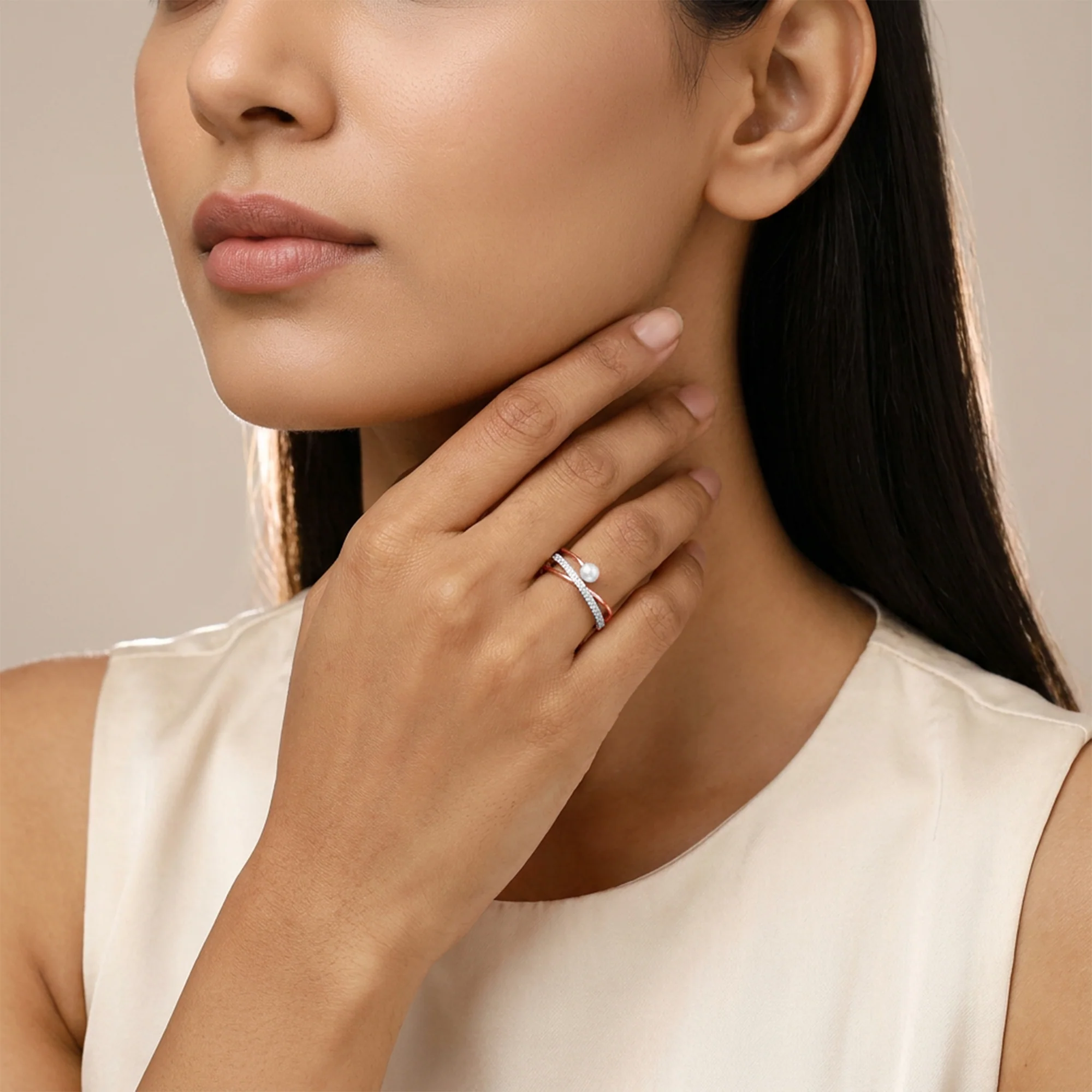 Rose Gold Cara Lab Grown Diamond Ring - Image 3