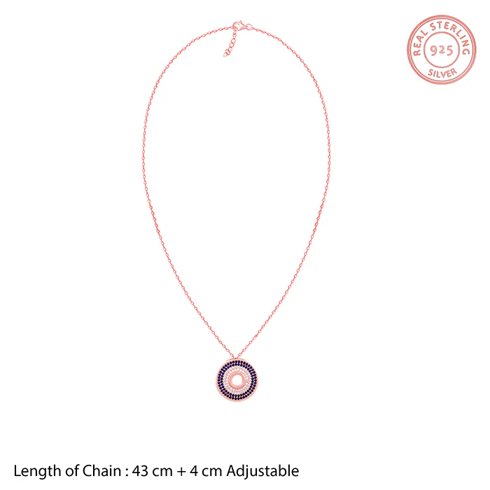 Rose Gold Glittering Joy Pendant With Link Chain - Image 6