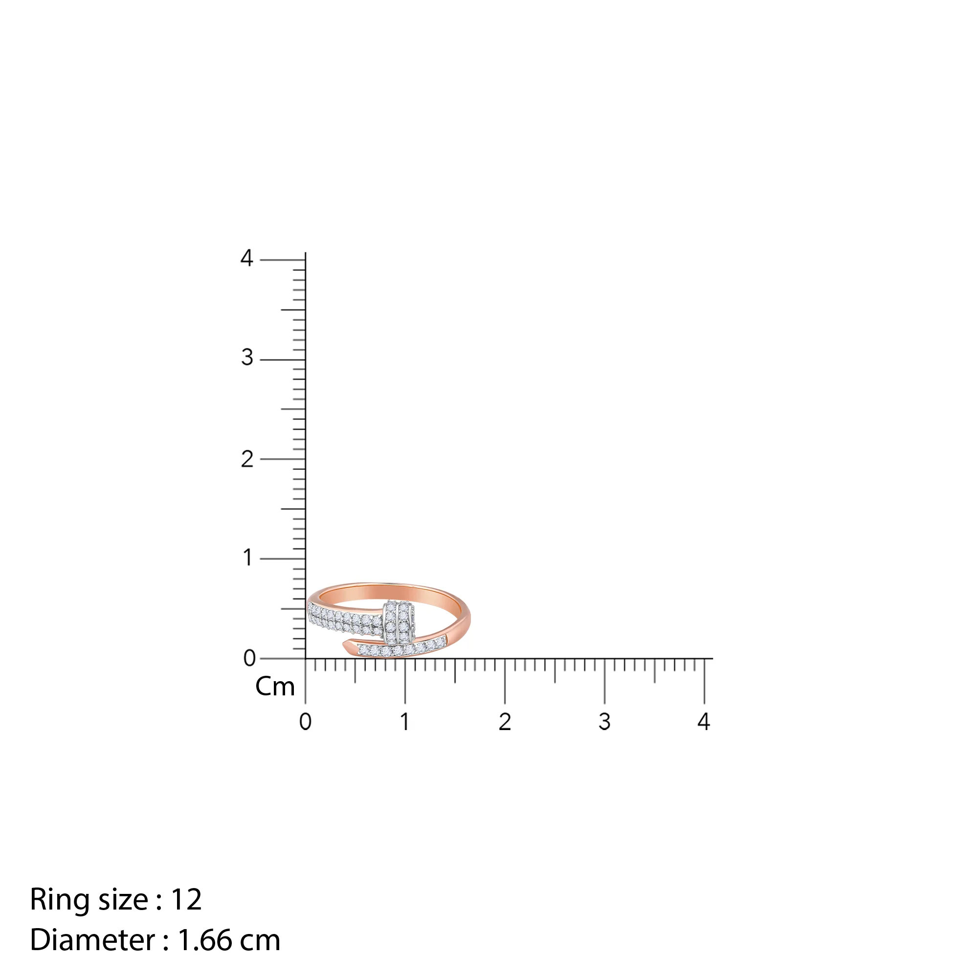 Rose Gold Celestial Whimsy Diamond Ring - Image 5