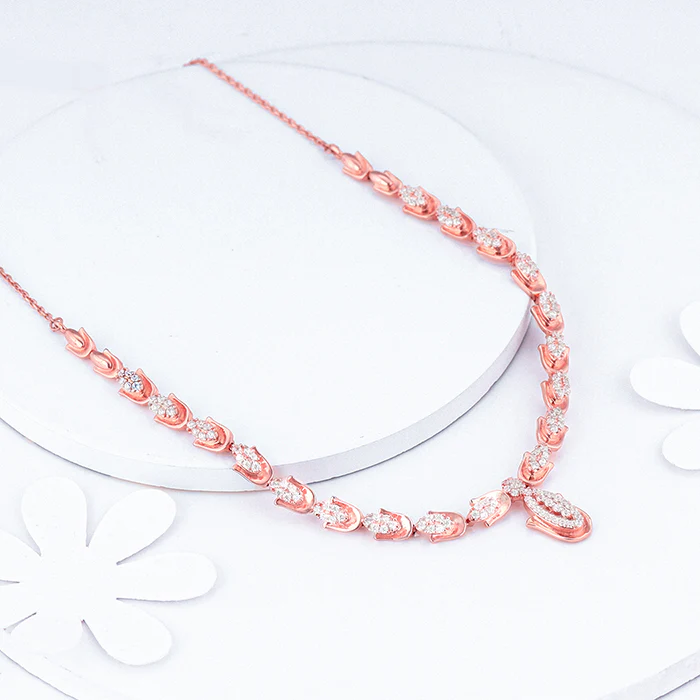 Rose Gold Classic Hamsa Necklace - Image 2