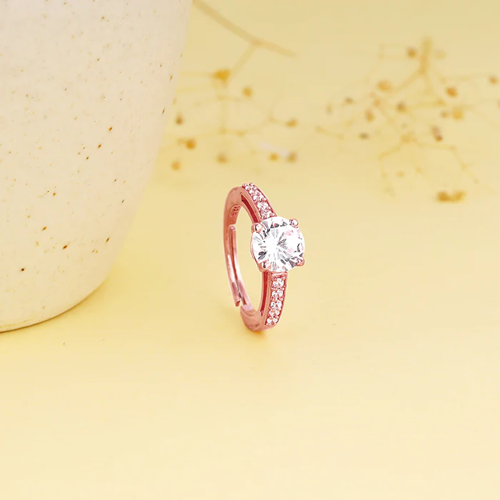 Rose Gold Classic Shimmering Ring - Image 3