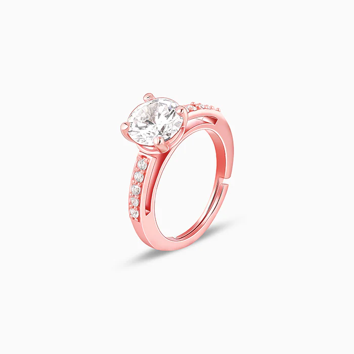 Rose Gold Classic Shimmering Ring - Image 5
