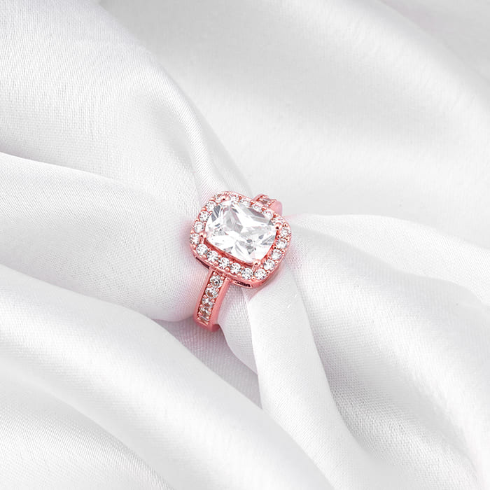 Rose Gold Classic Solitaire Ring - Image 2