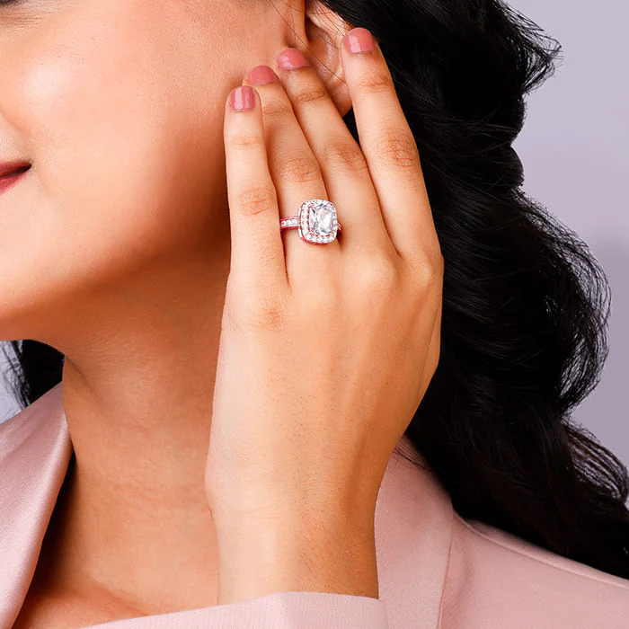 Rose Gold Classic Solitaire Ring - Image 3