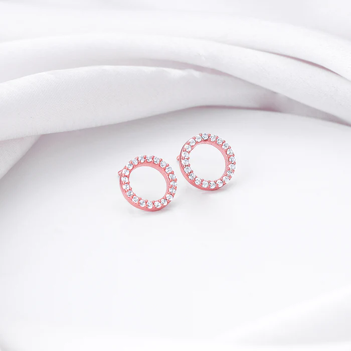 Rose Gold Connected for Life Earrings - Image 2