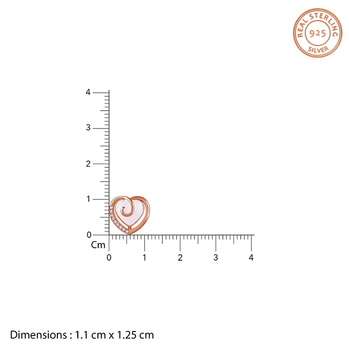 Rose Gold Crazy Heart Stud Earrings - Image 4
