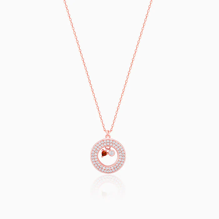 Rose Gold Custom Loving You Endlessly Pendant With Link Chain - Image 2