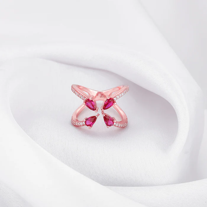 Rose Gold Cute Carnation Ring - Image 2