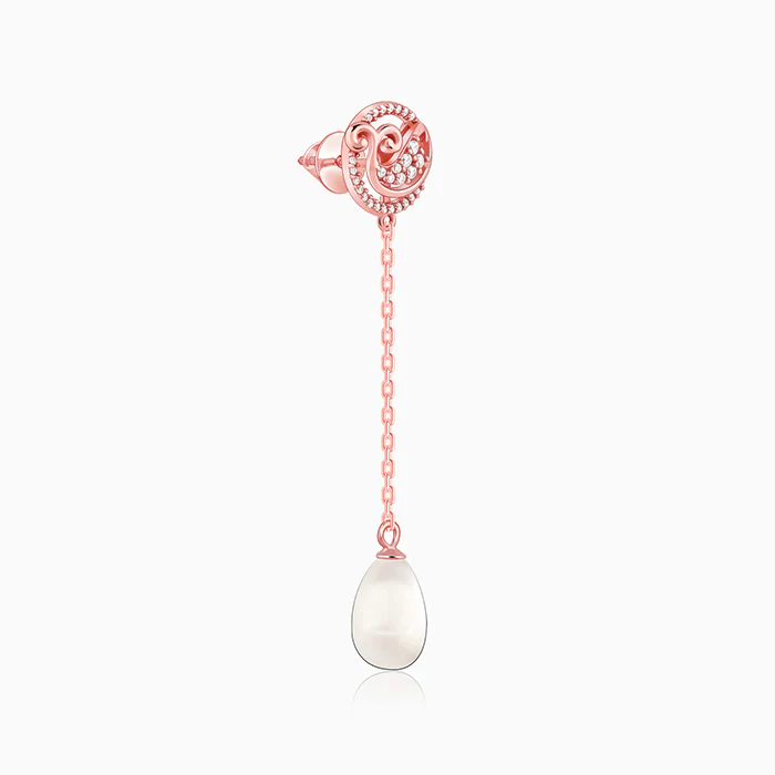 Rose Gold Cute Fish Drop Earrings - Image 4