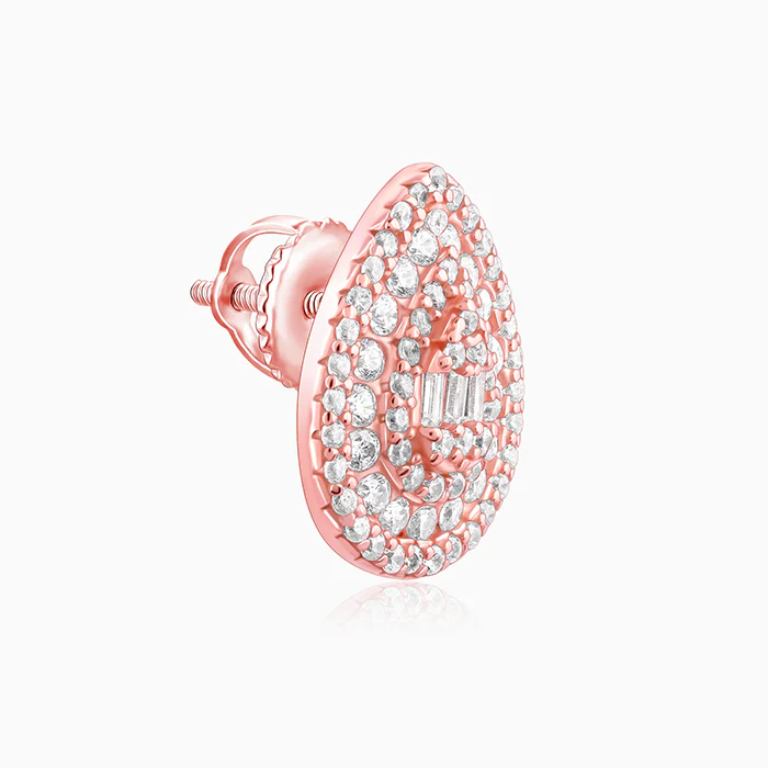 Rose Gold Dazzling Drop Earrings - Image 4