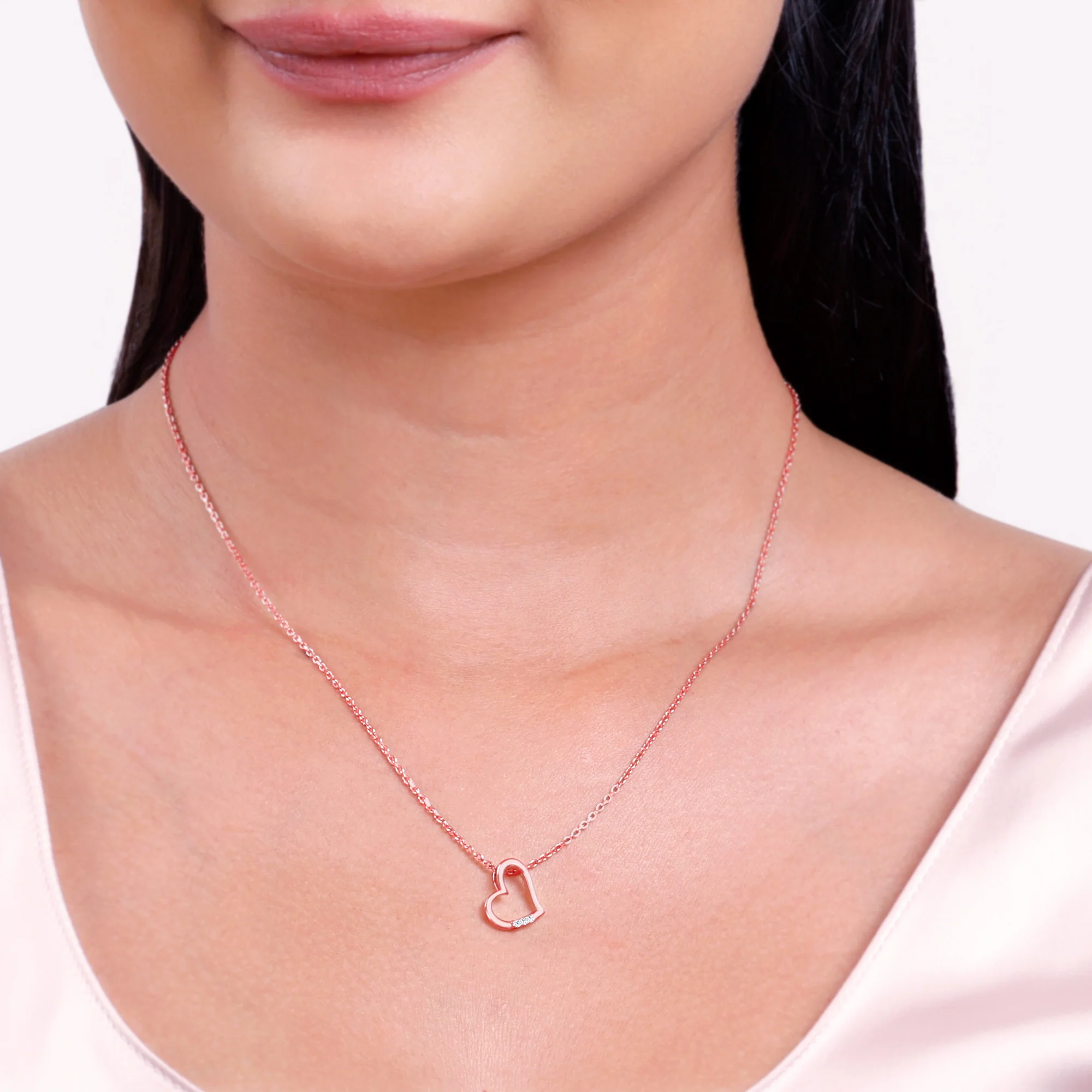 Rose Gold Deeper Love Pendant With Link Chain - Image 3