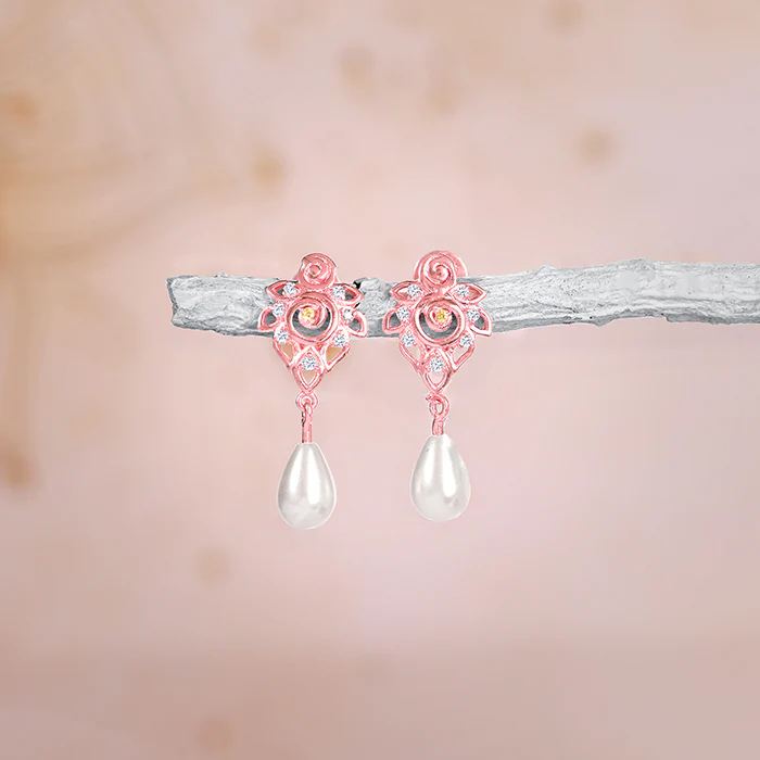 Rose Gold Eachna Earrings - Image 2