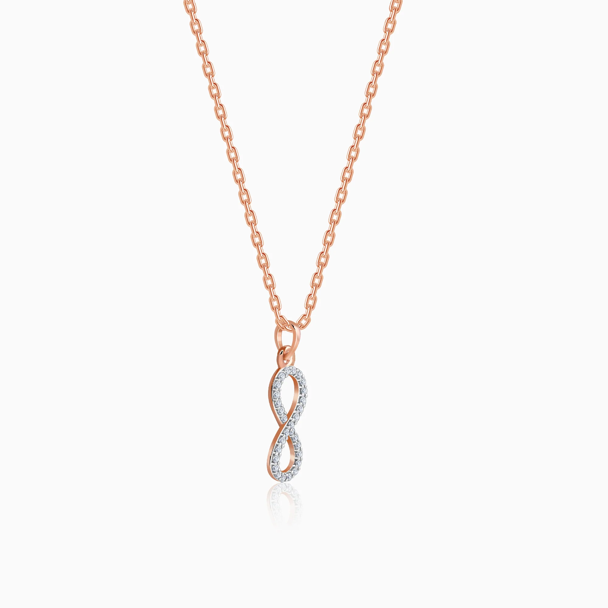 Rose Gold Elara Lab Grown Diamond Pendant - Image 4