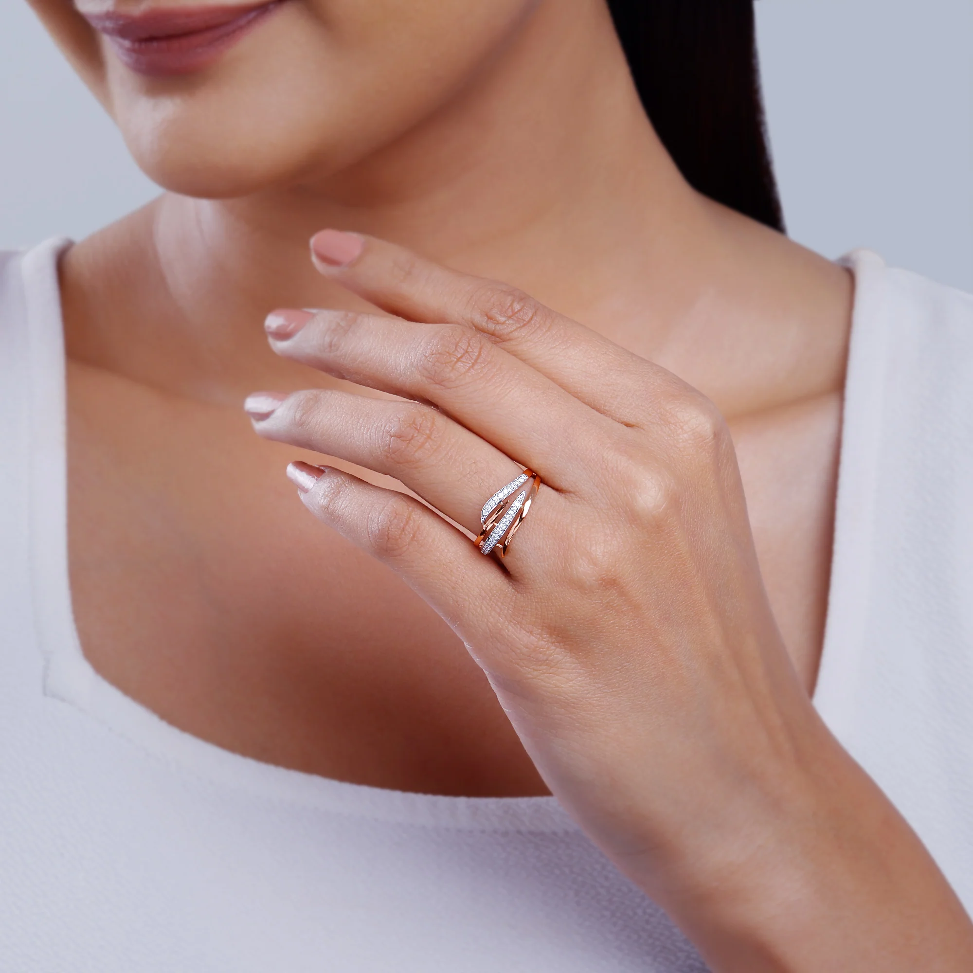 Rose Gold Ethereal Enigma Lab Grown Diamond Ring - Image 3