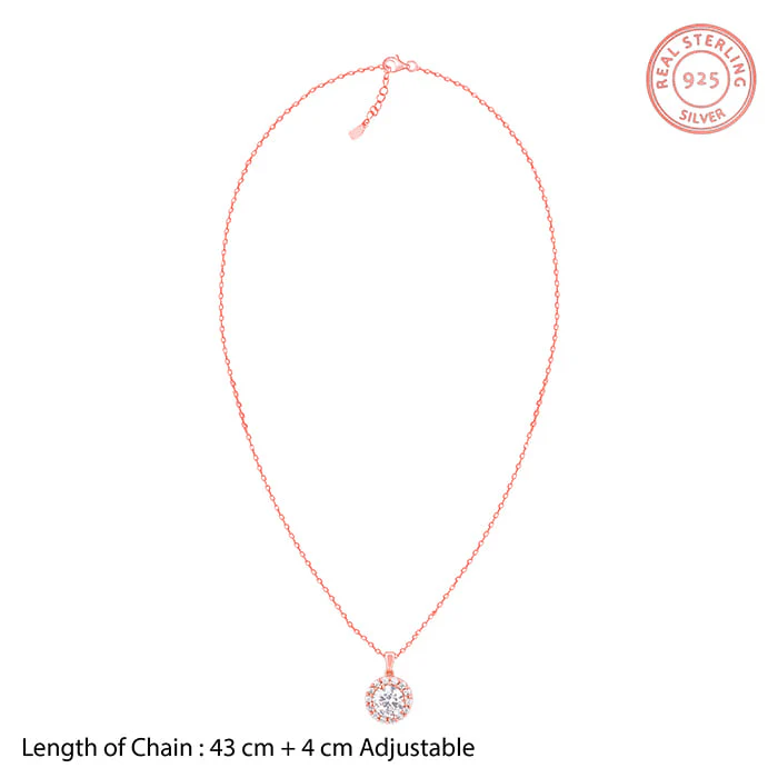 Rose Gold Eve Beauty Pendant With Link Chain - Image 6