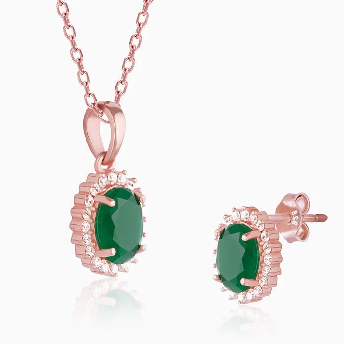 Rose Gold Evergreen Halo Set - Image 5