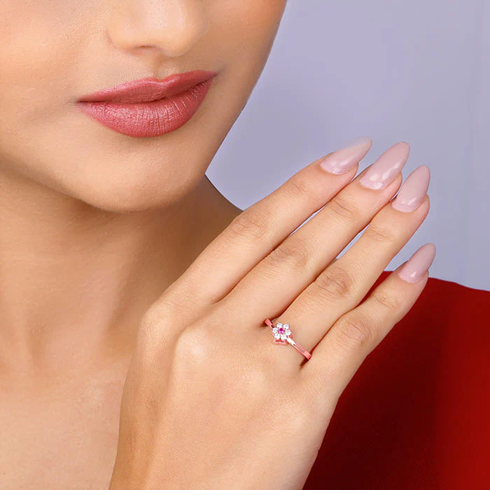 Rose Gold Flower Power Ring - Image 3