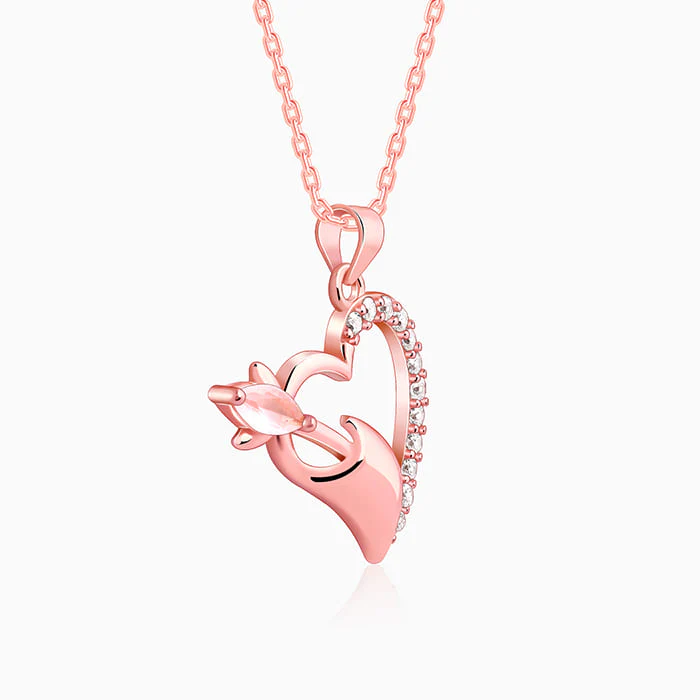 Rose Gold Forevermore Pendant With Link Chain - Image 4
