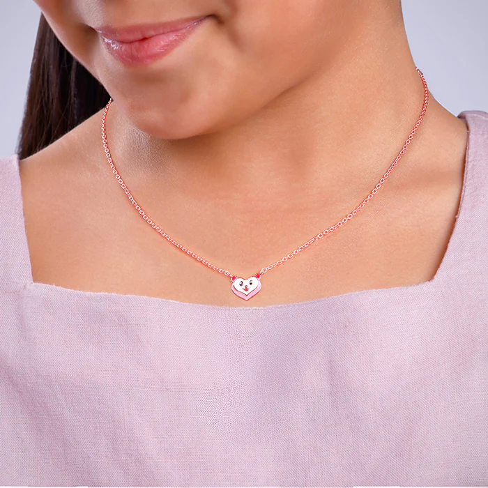 Rose Gold GIVA Boo Kids Necklace - Image 3