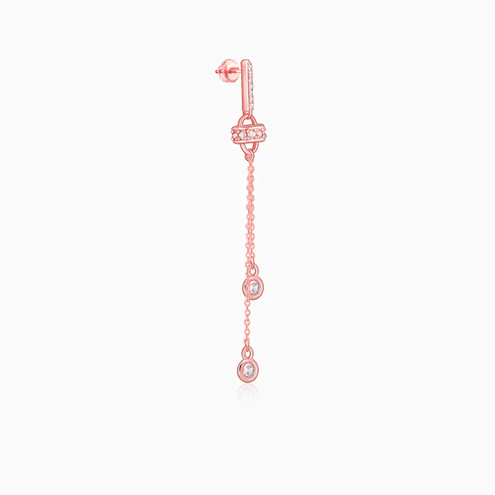 Rose Gold Glam Drop Earrings - Image 4