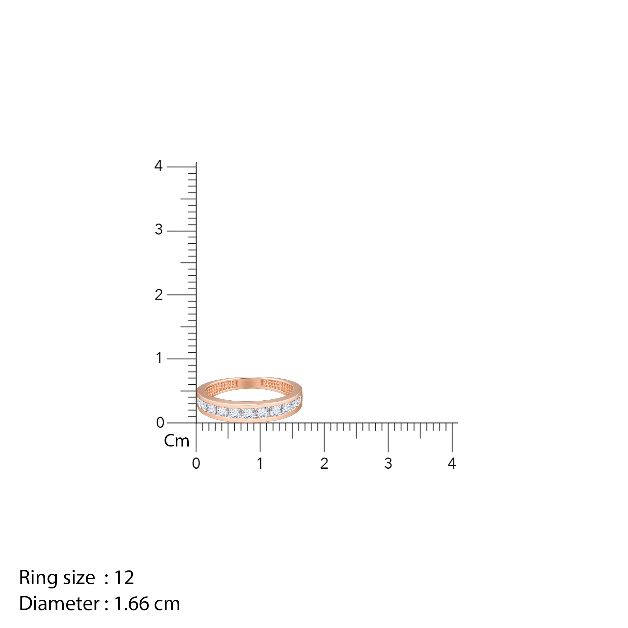 Rose Gold Glistening Amber Diamond Ring - Image 5