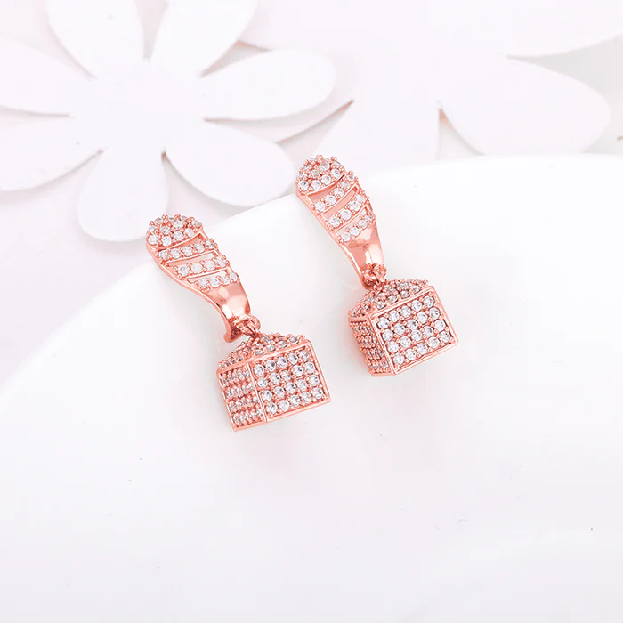 Rose Gold Glittering Grace Jhumki - Image 2