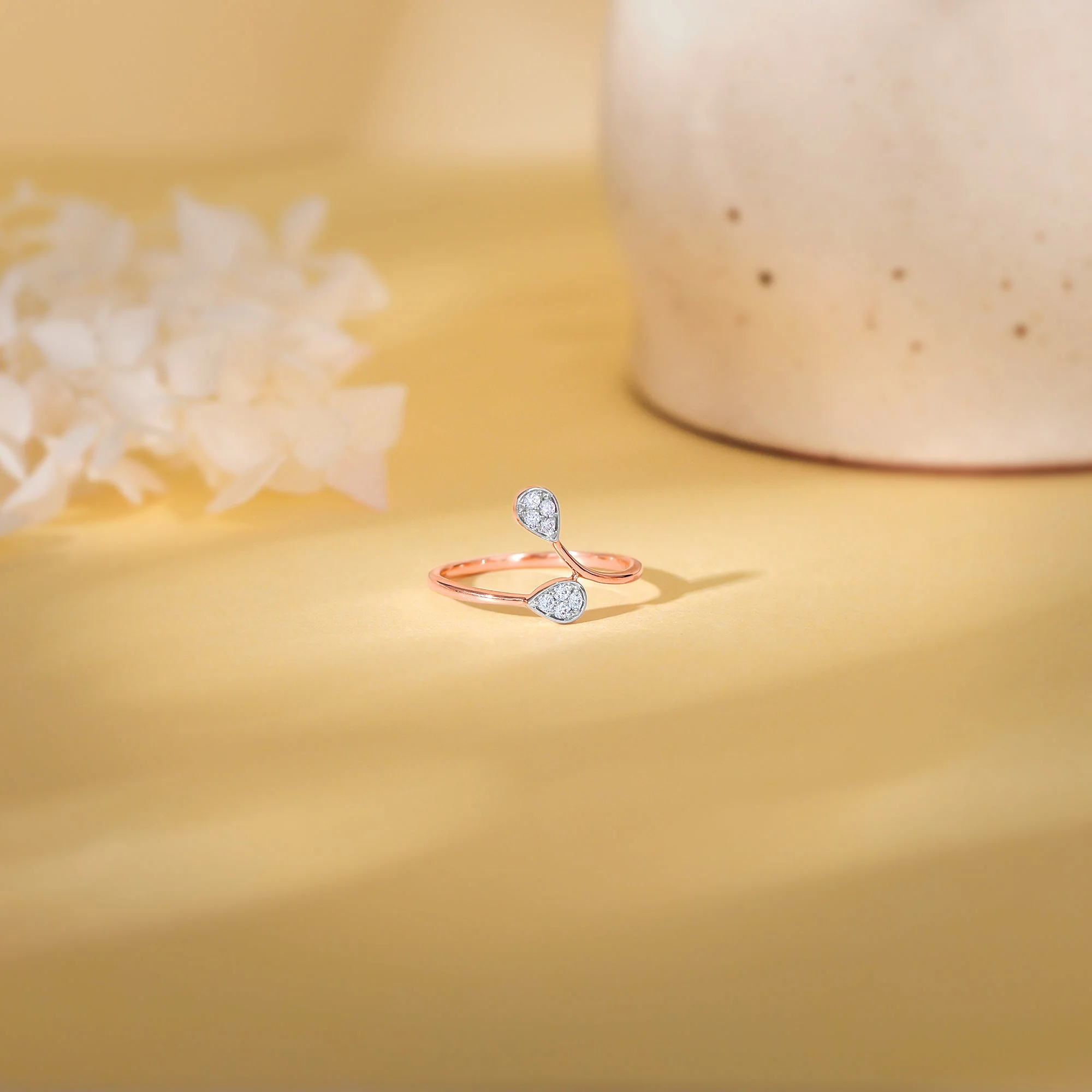 Rose Gold Glitz Diamond Ring - Image 2